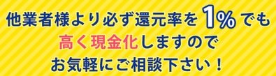 キャッシュチェンジの換金率