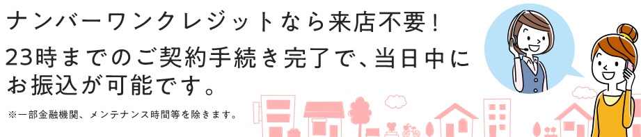 ナンバーワンクレジットは来店する必要がない