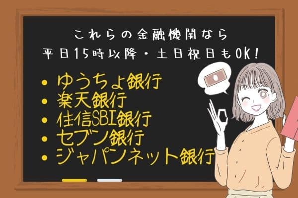 ハピネスの振り込み対応口座と時間