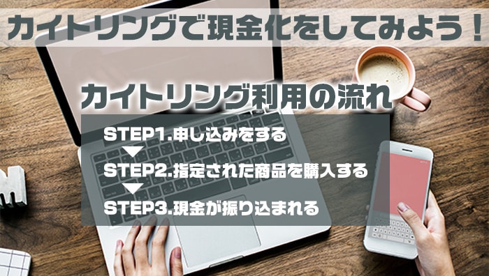 カイトリングで現金化をしてみよう！カイトリング利用の流れ